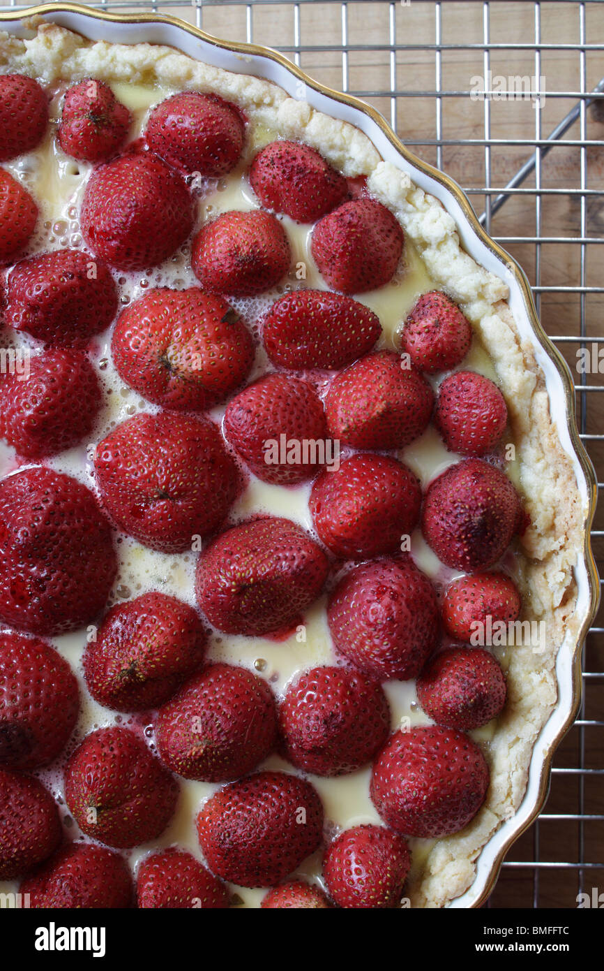 Crostata di fragole Foto Stock