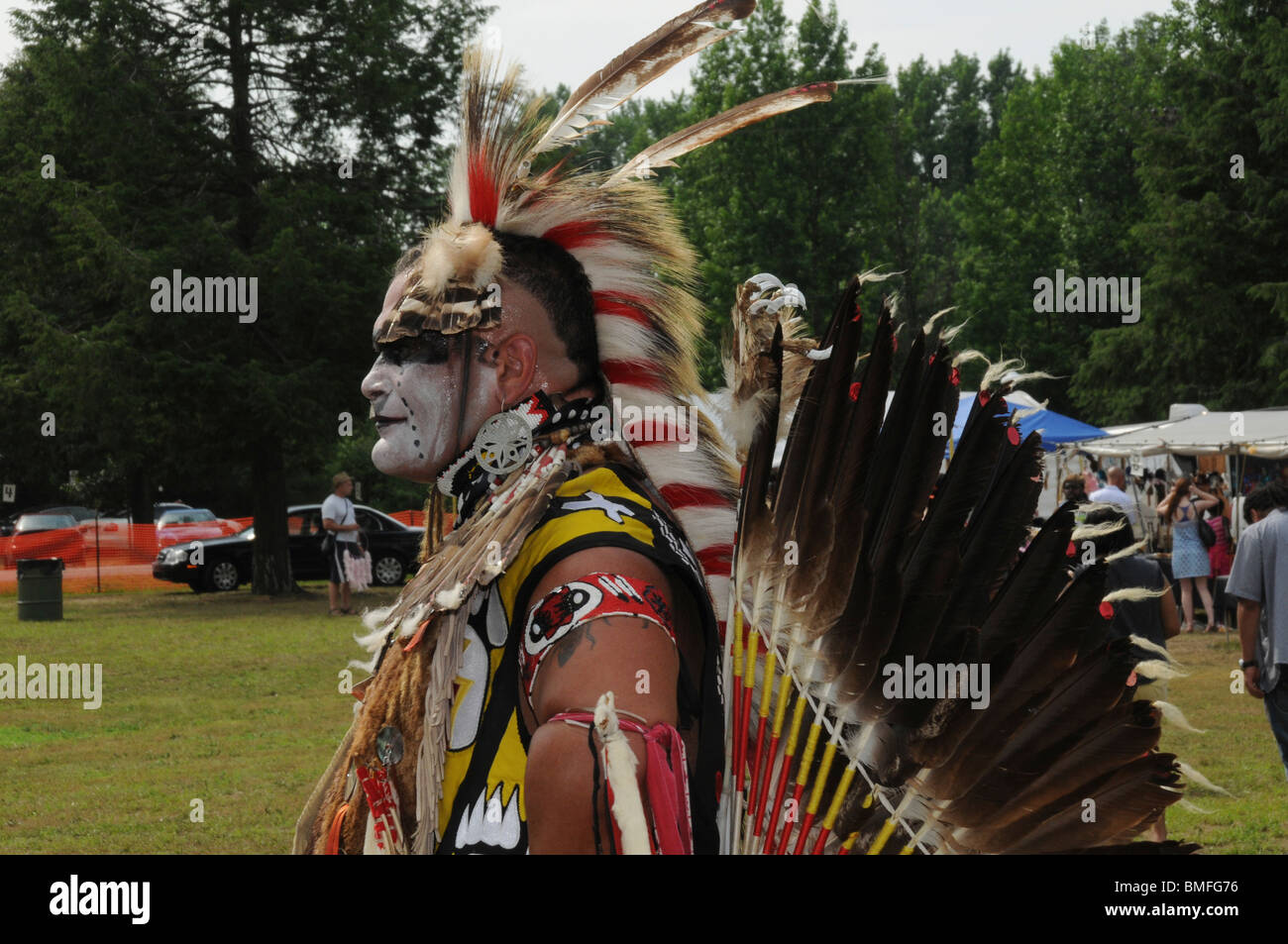 Un indiani Cherokee nel bilancio annuale Pow Wow e festival in Waldorf, Md Foto Stock