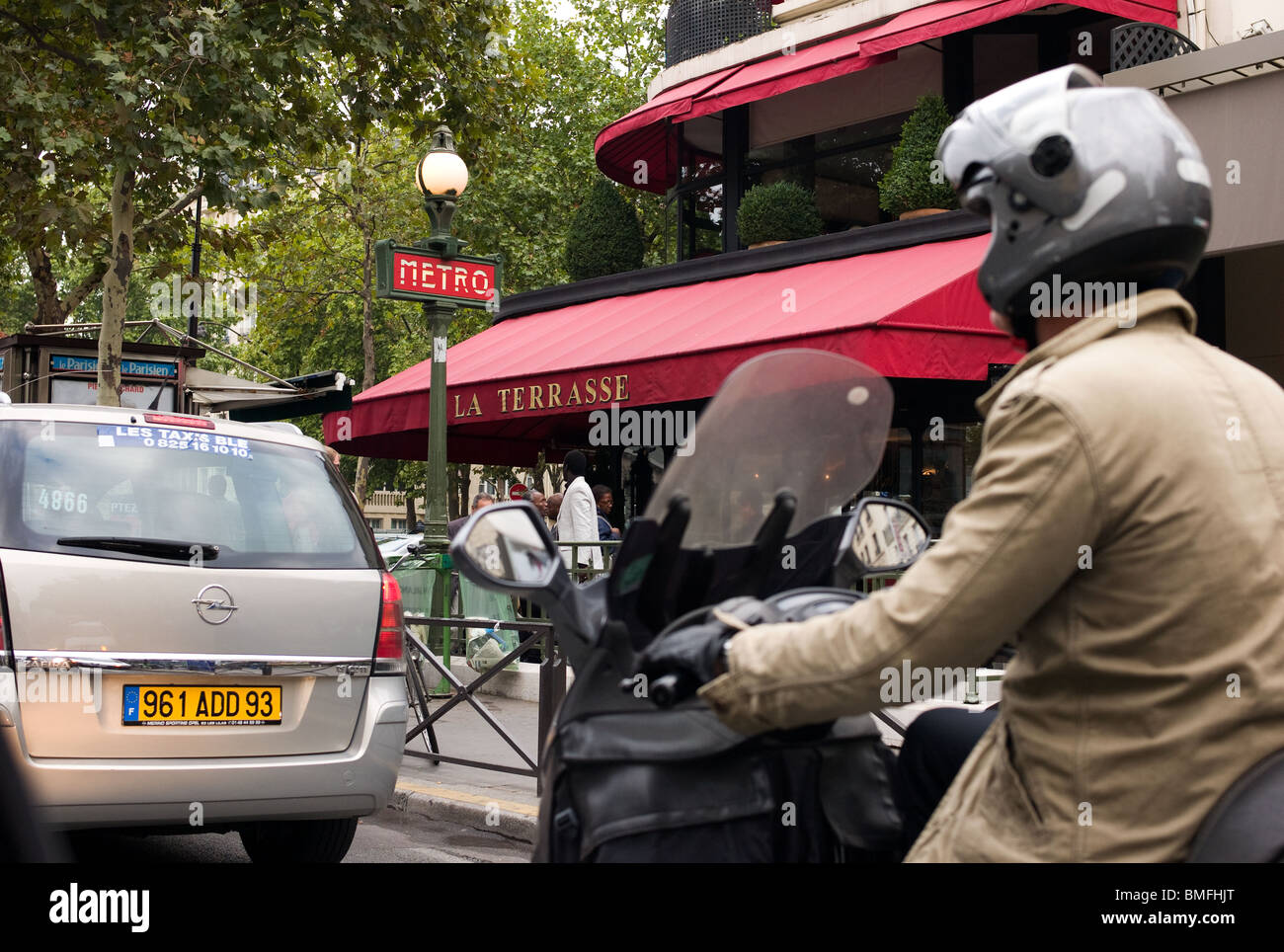 Scena di strada, Parigi, Francia Foto Stock