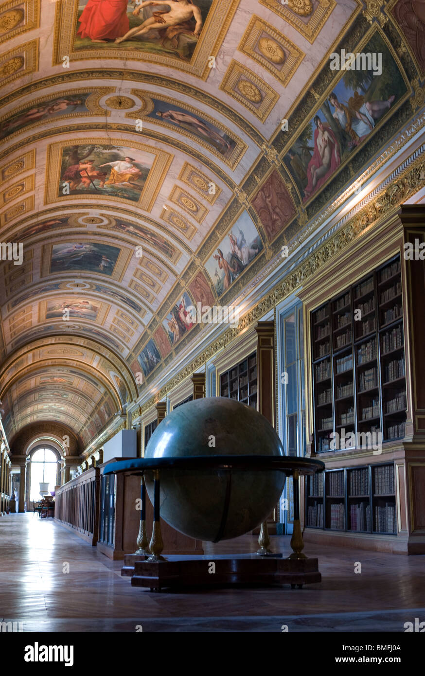 Interno, il castello di Fontainebleau (16C), Francia Foto Stock