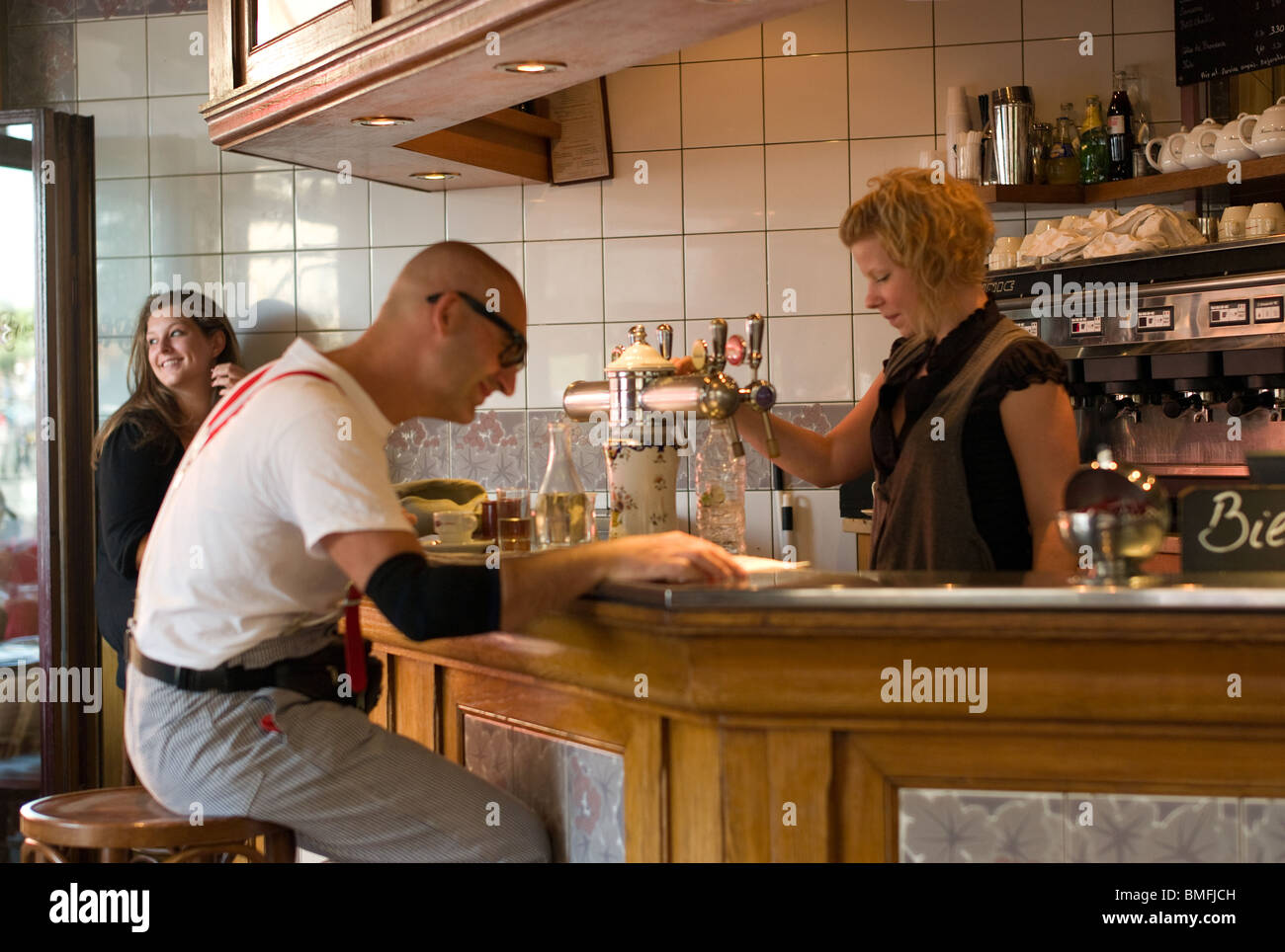 Scena di strada, Parigi, Francia Foto Stock