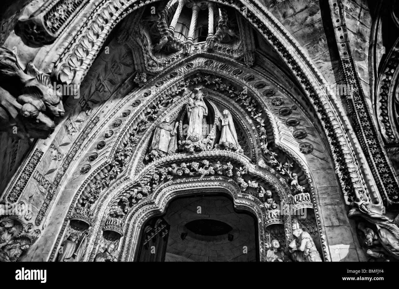 Dettaglio della Sagrada Familia. Barcellona, in Catalogna, Spagna, Europa Foto Stock