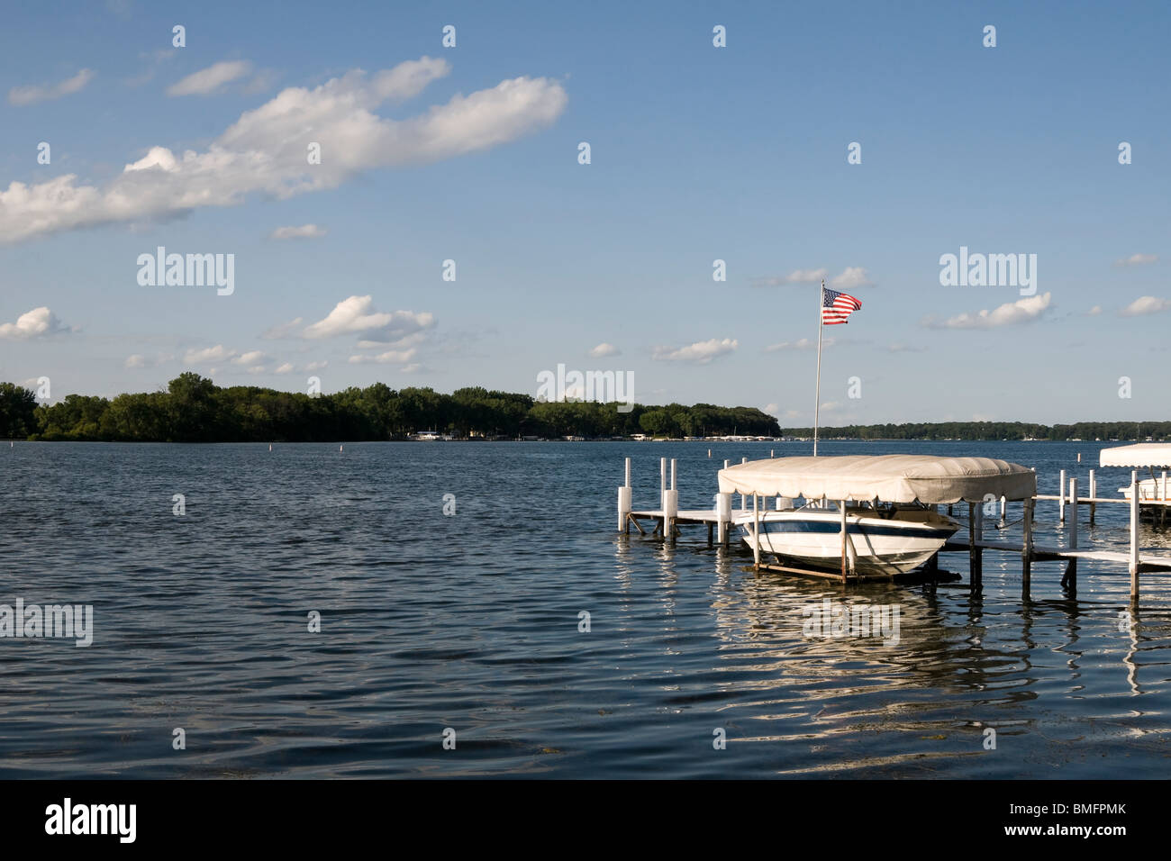 Lago Okoboji nello Iowa durante l'estate. Foto Stock