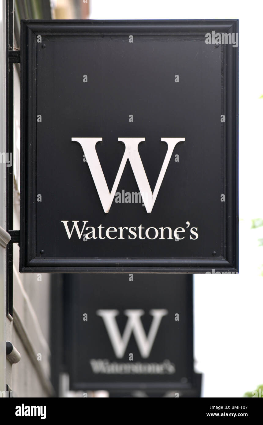 Waterstone's bookshop segno, Gran Bretagna, Regno Unito Foto Stock