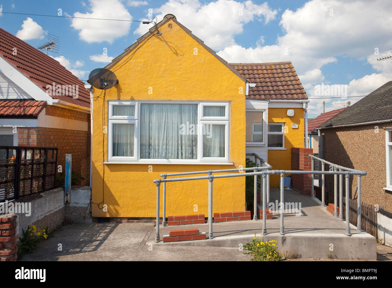 Una casa in Jaywick Sands, Essex, Regno Unito Foto Stock