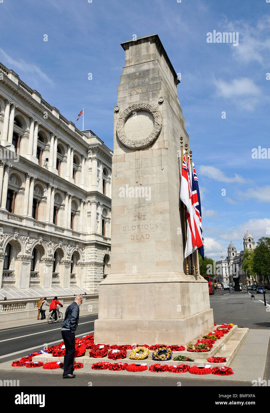 Il cenotafio, Whitehall, Londra, Gran Bretagna, Regno Unito Foto Stock