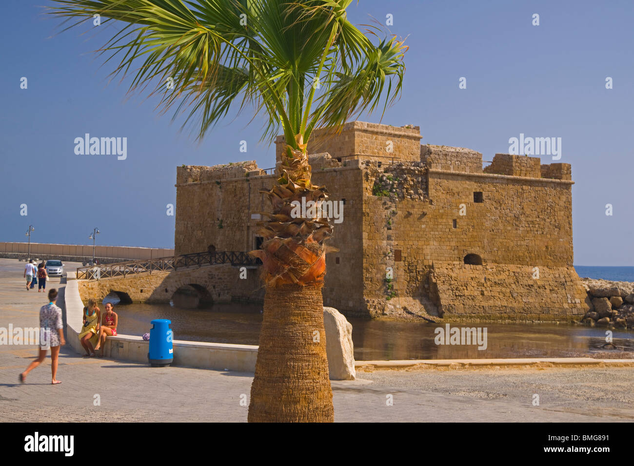 Cipro Paphos, pafos, porto, fort. Foto Stock