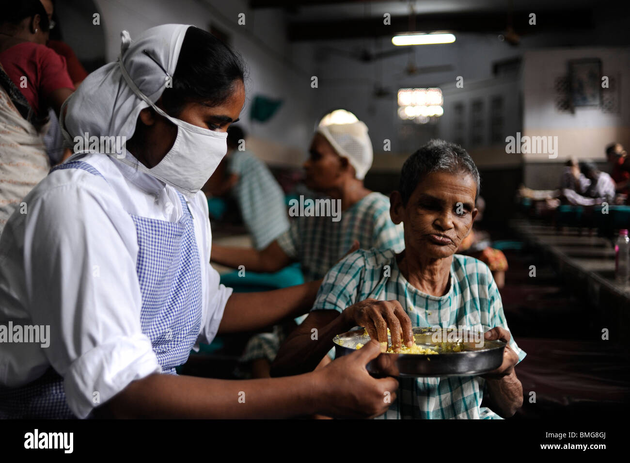 India Kolkata Calcutta, Missionarie della carità, Nirmal Hriday-puri hearts- hospice house for the moring at Kali Temple , fondata da Madre Teresa Foto Stock