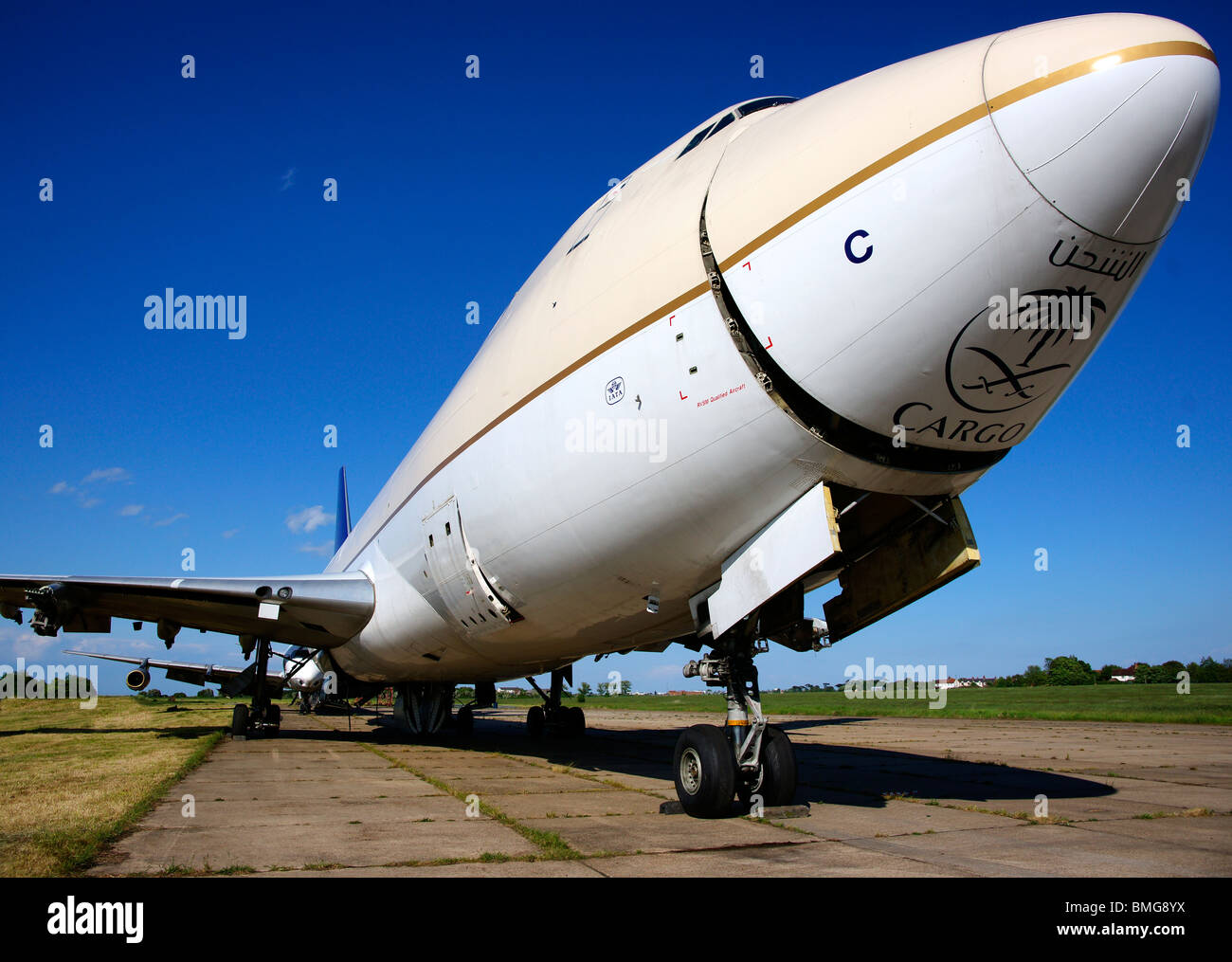 747 abbandonati e DC8 attendono il loro destino di Manston Airfield a Ramsgate Kent. Foto Stock