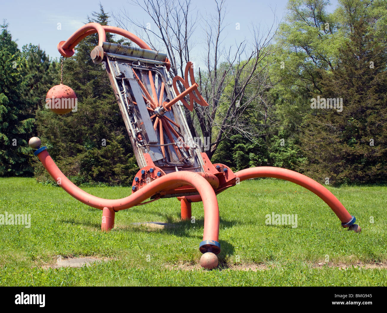 Dr Evermor Forevertron sculture di metallo in Baraboo Wisconsin Foto Stock
