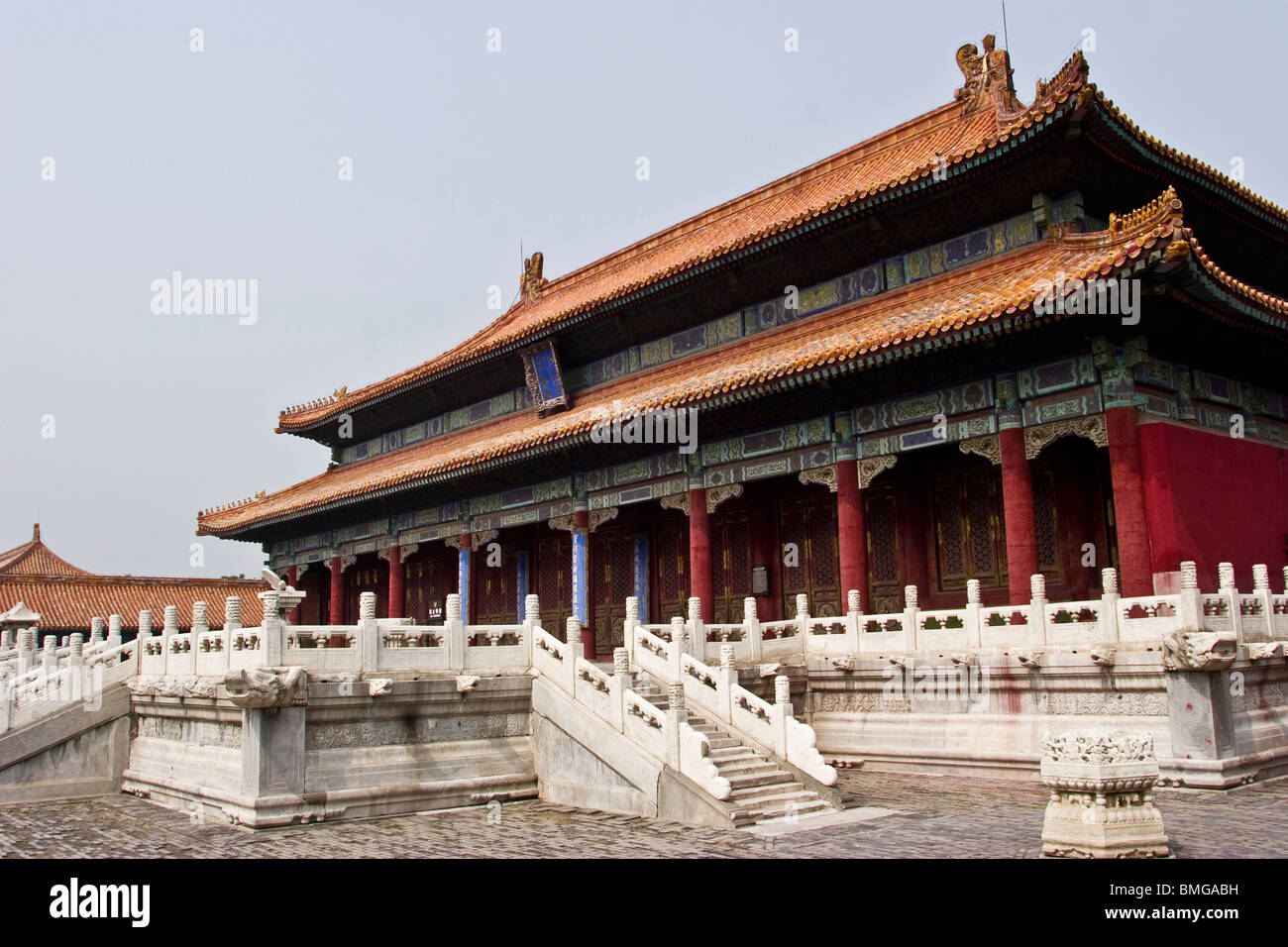 Sala della supremazia imperiale, la Città Proibita di Pechino, Cina Foto Stock