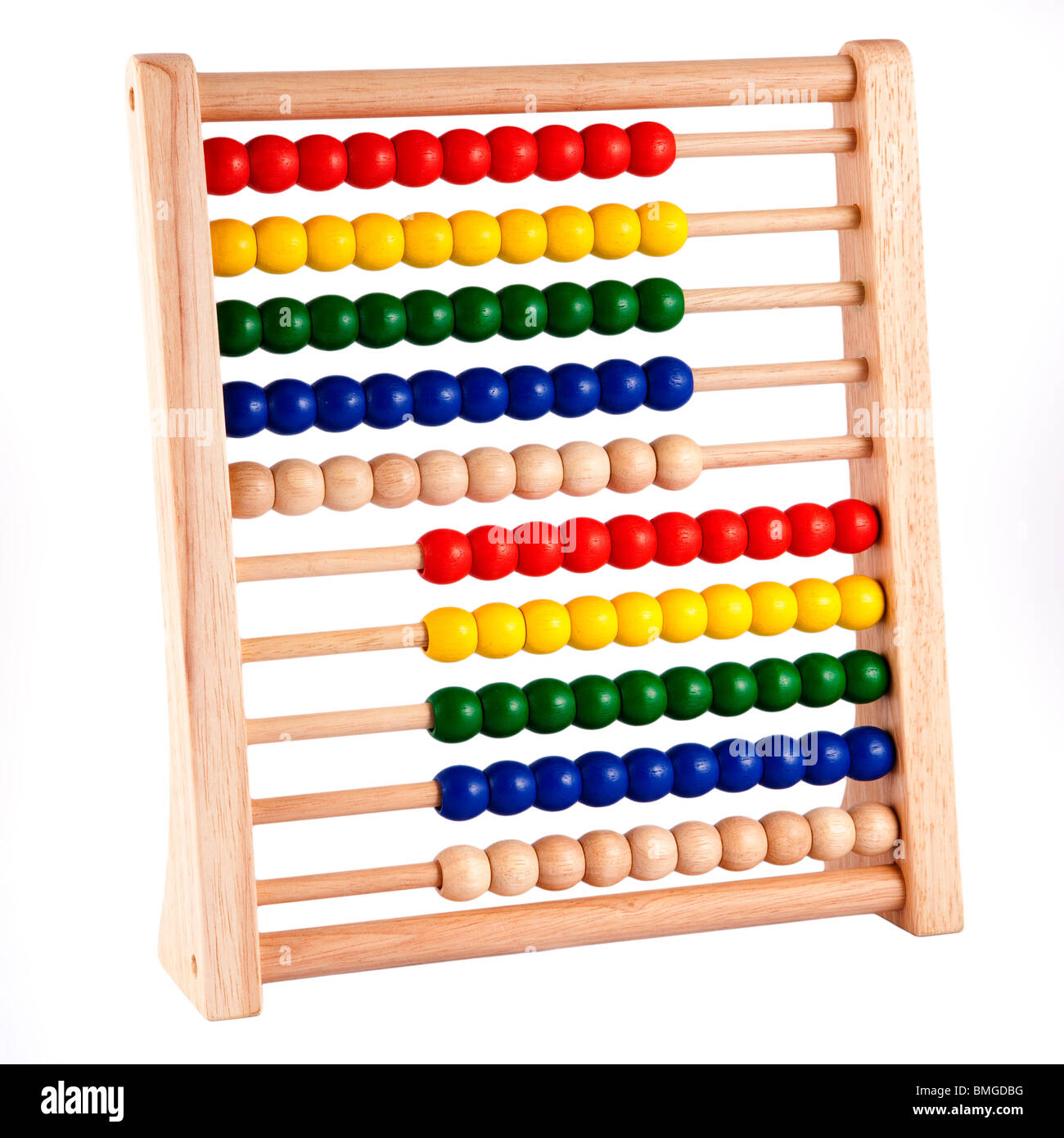 Abacus con telaio in legno e luminosamente perle colorate Foto Stock