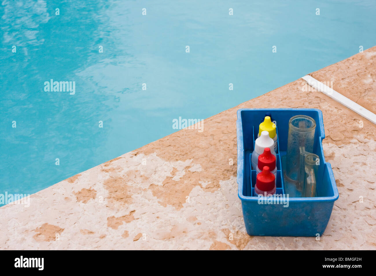 PH test kit per piscina. Foto Stock