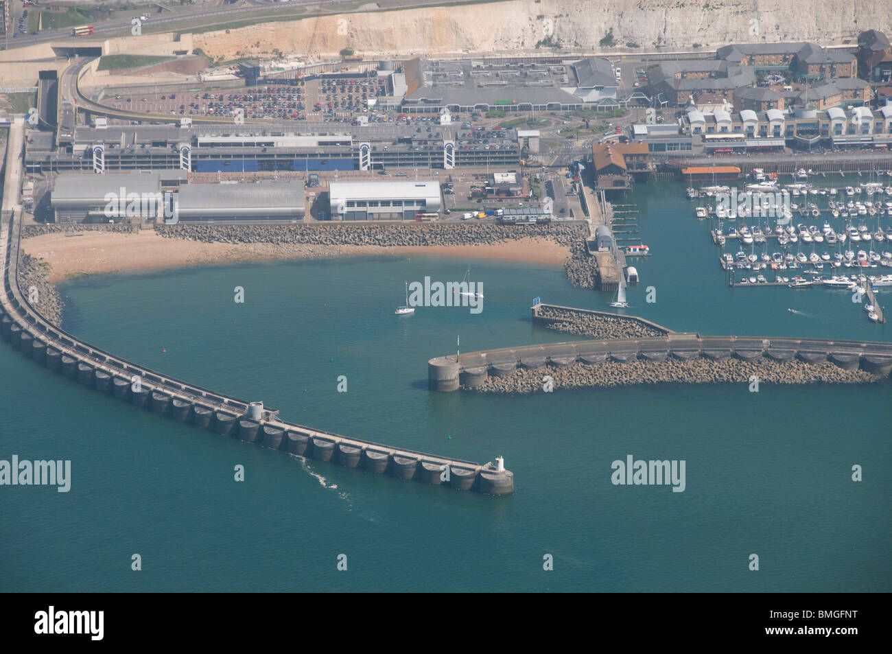 Fotografia aerea della Brighton Marina, East Sussex, Inghilterra Foto Stock