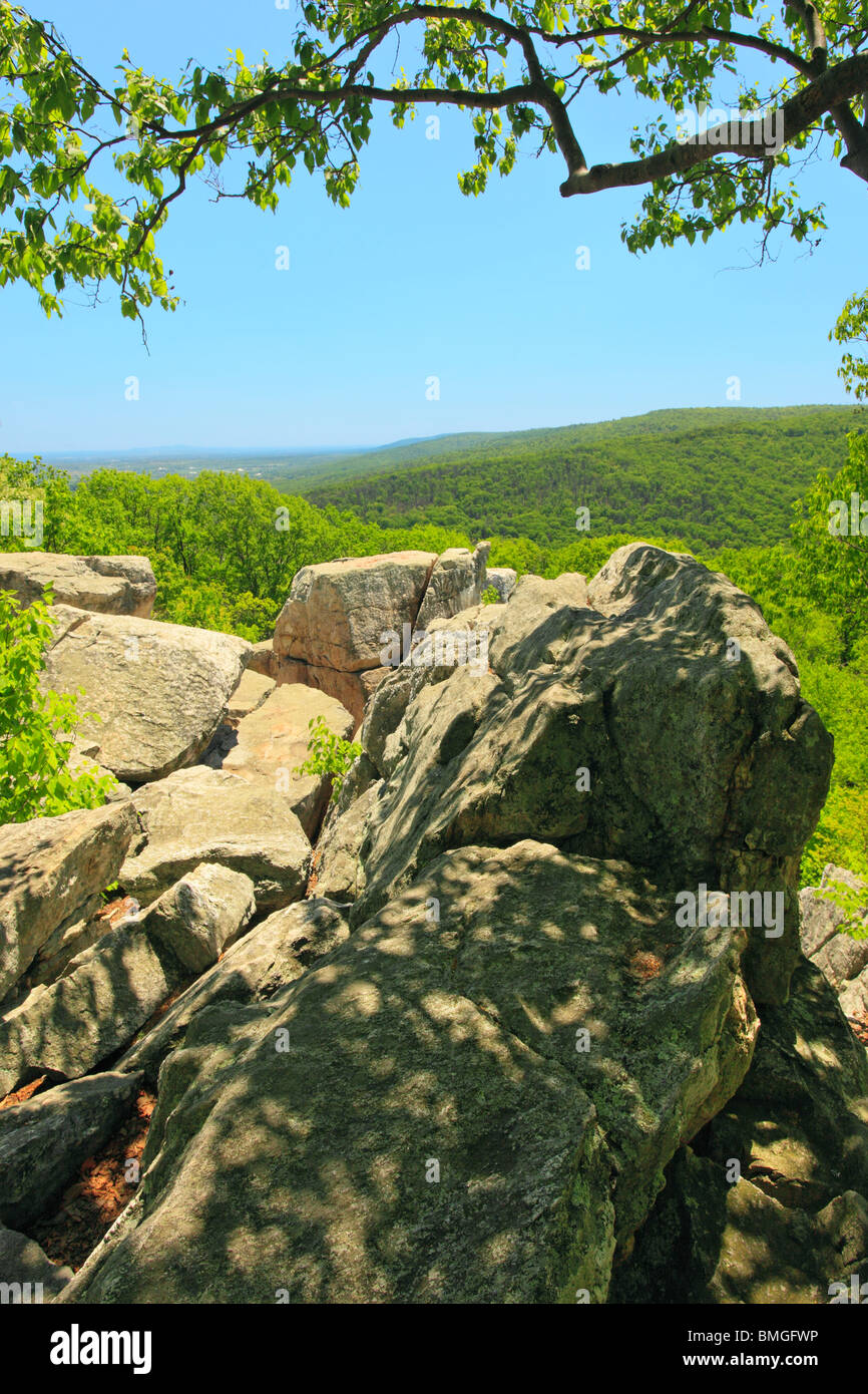 Chimney Rock, Catoctin Mountain Park, Thurmont, Maryland Foto Stock