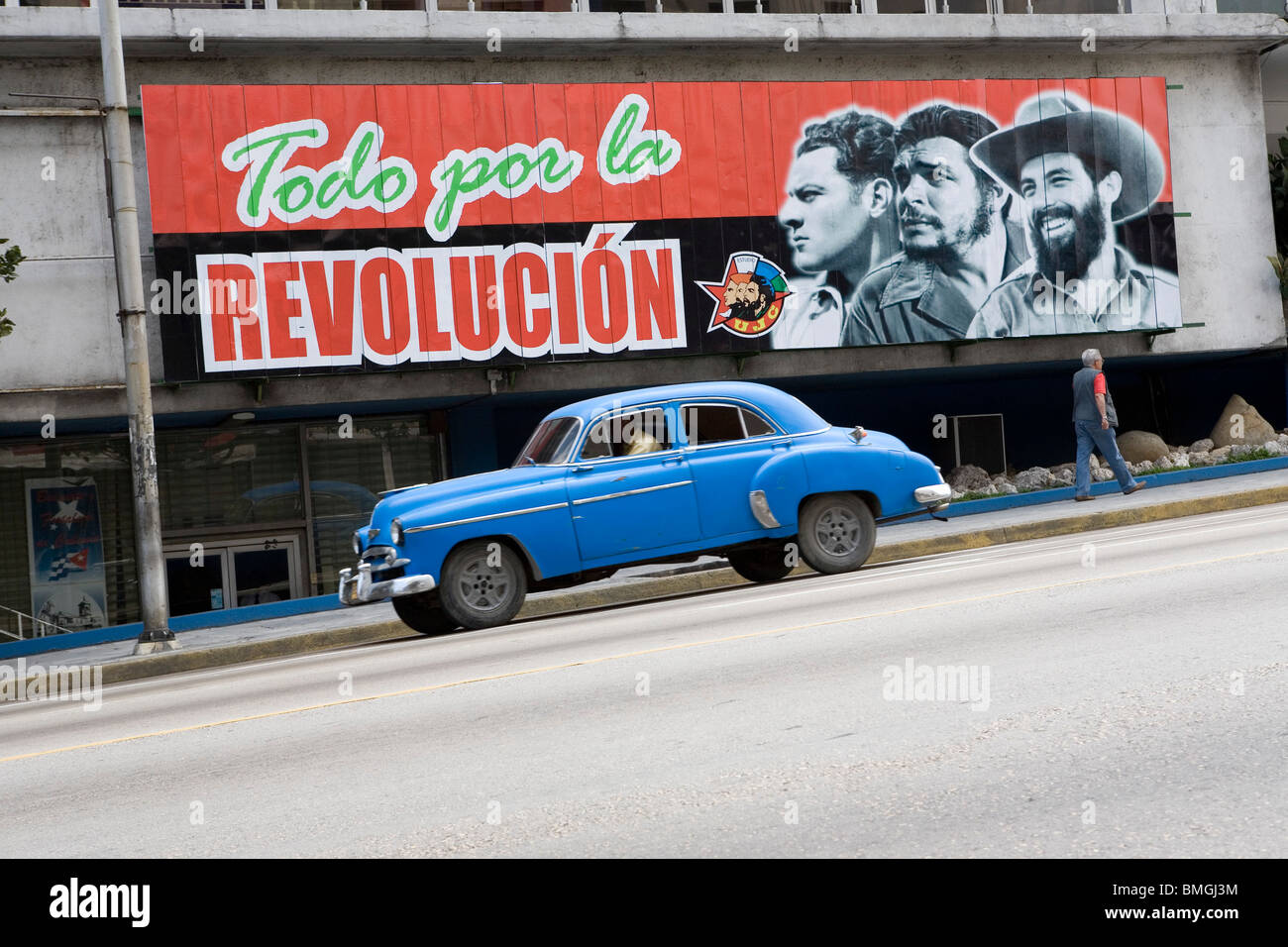 Classic American automobili sulle strade di l'Avana a Cuba. Foto Stock