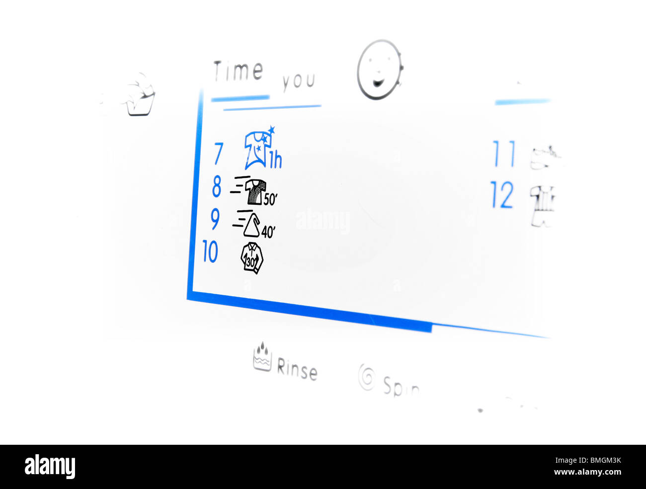 Chiusura del pannello anteriore di un servizio lavanderia. Foto Stock