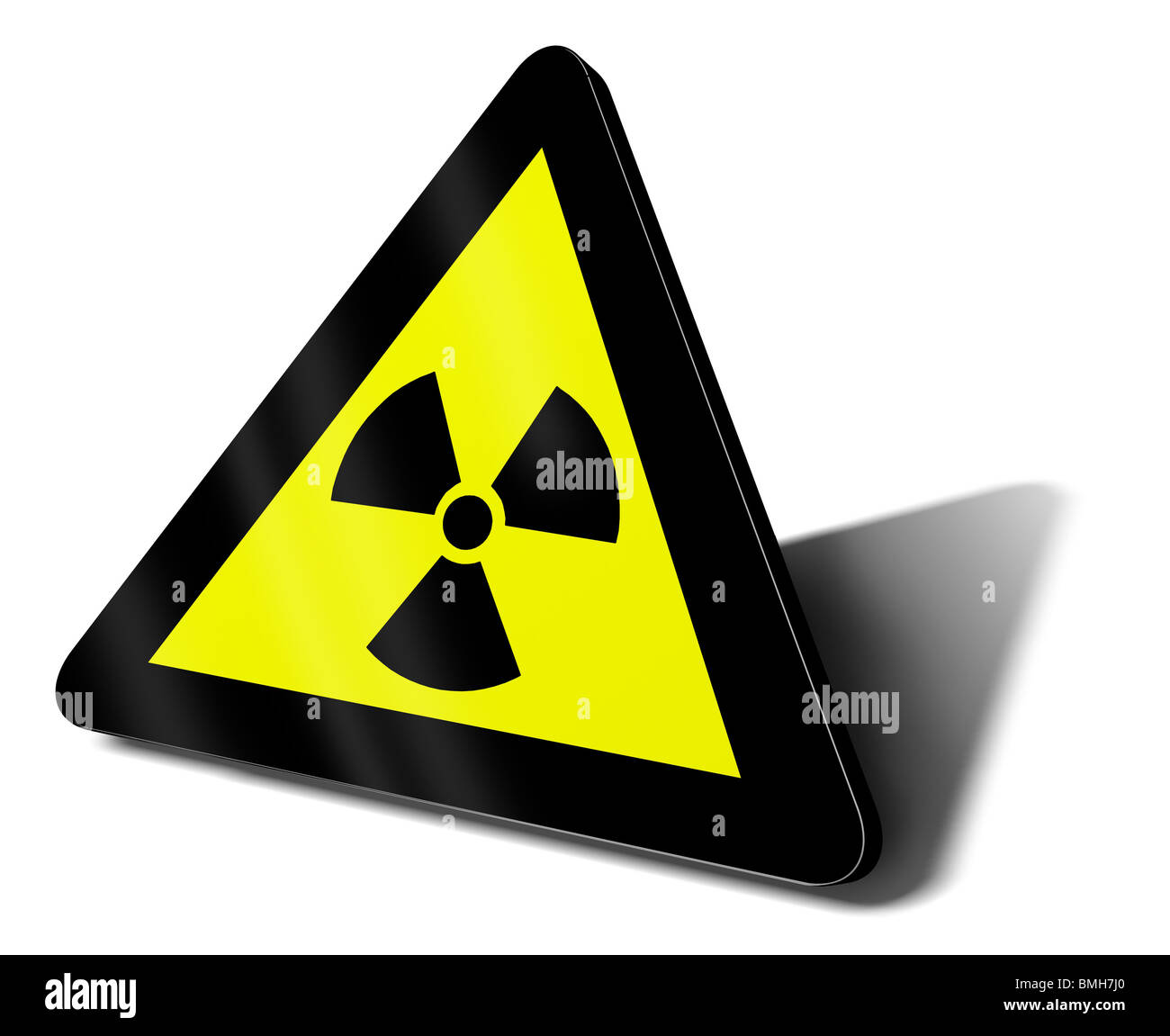 Segnale di avvertimento pericolo nucleare illustrazione Foto Stock