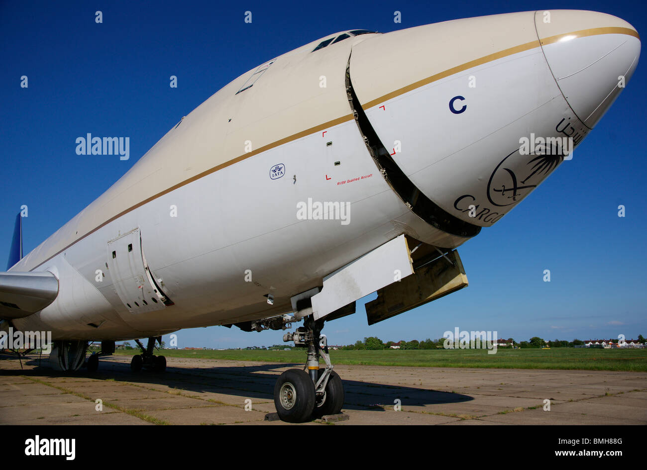 747 abbandonati e DC8 attendono il loro destino di Manston Airfield a Ramsgate Kent. Foto Stock