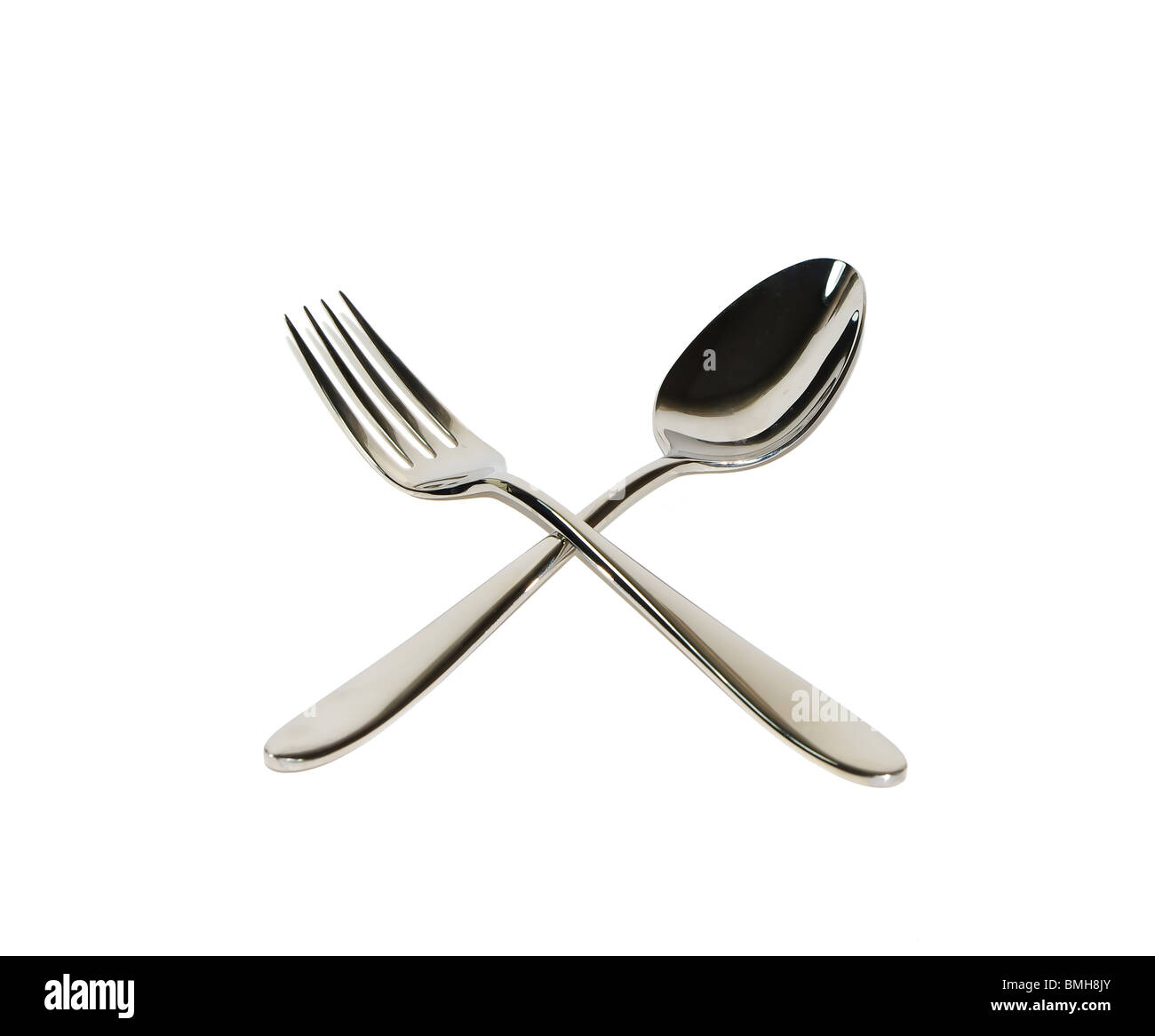 Cucchiaio e forchetta Foto Stock