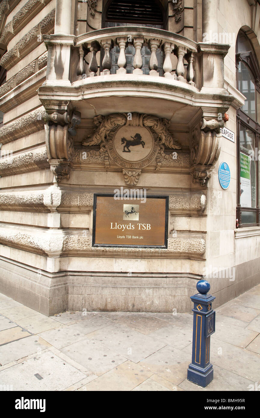 Dettaglio della Lloyds Bank edifici a Manchester REGNO UNITO Foto Stock