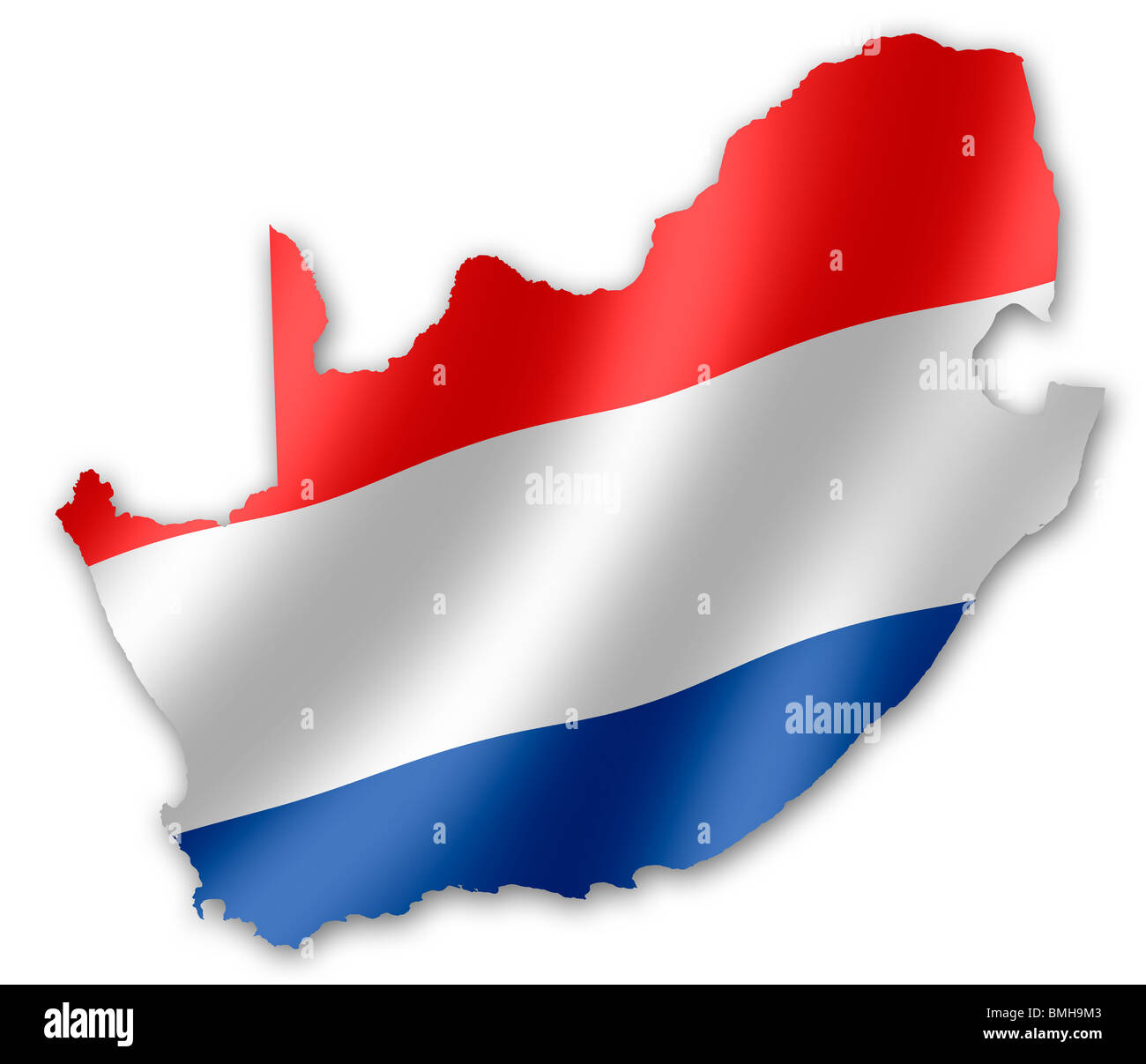 Mappa del Sud Africa con la bandiera olandese inset, per la Coppa del Mondo FIFA 2010 Football Foto Stock