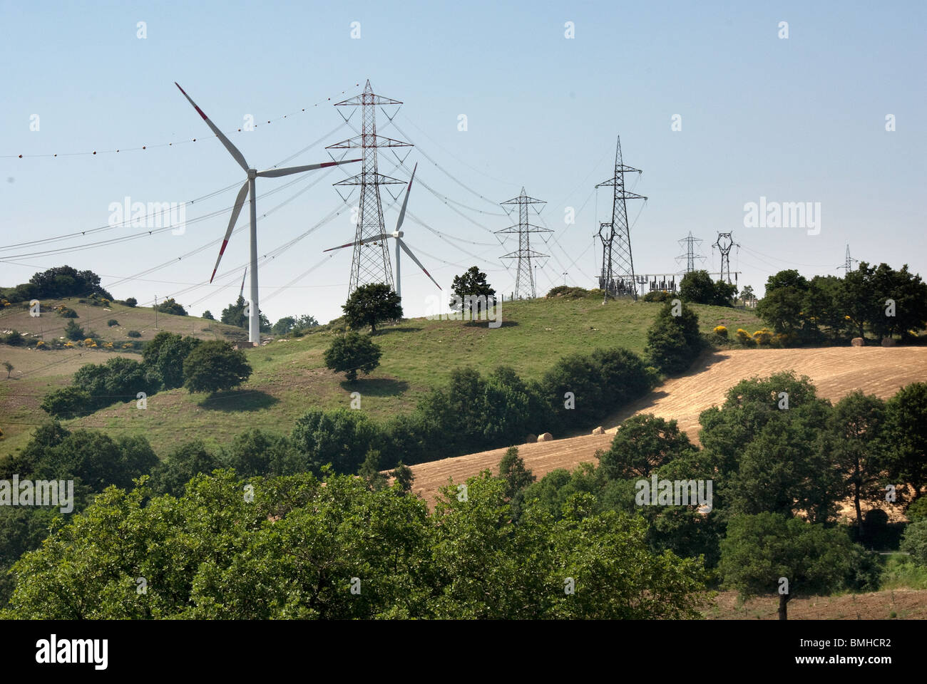 L'italiano wind farm in provincia di Grosseto Foto Stock