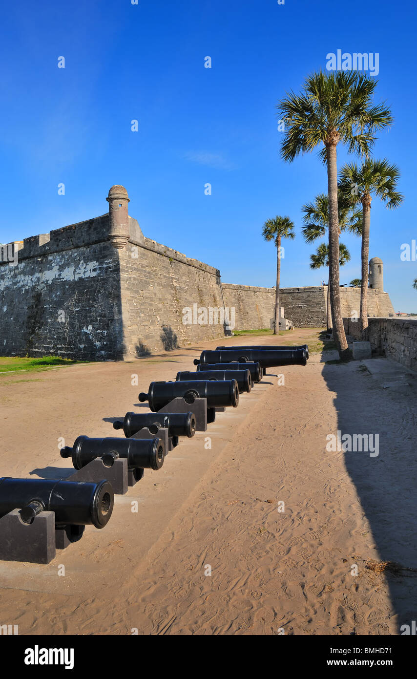 Castillo de San Marcosis una delle più antiche fortificazioni murarie negli Stati Uniti continentali e è stato molto ben conservati. Foto Stock