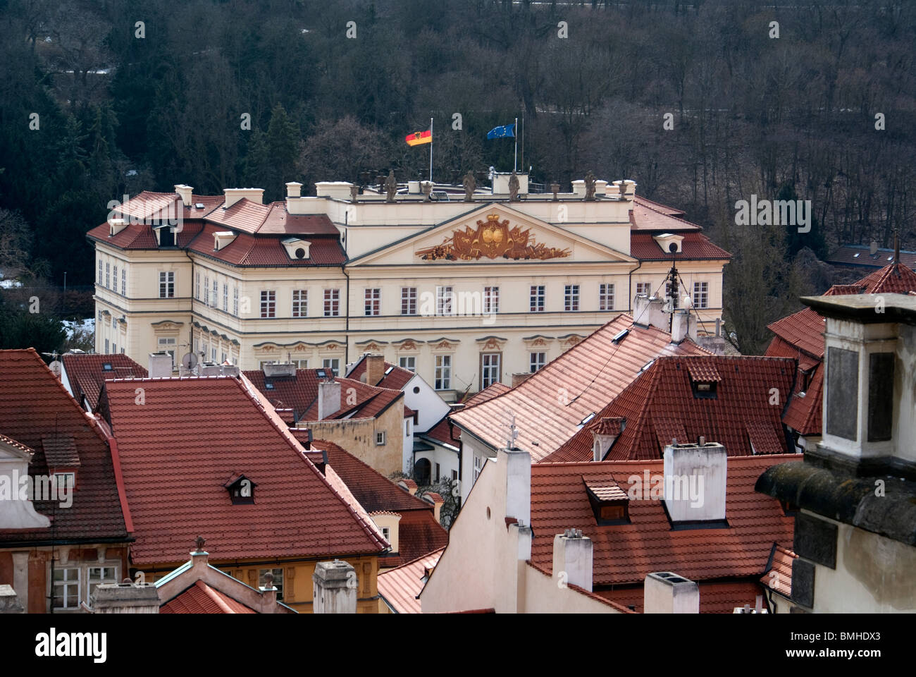 Ambasciata Tedesca a Praga Foto Stock