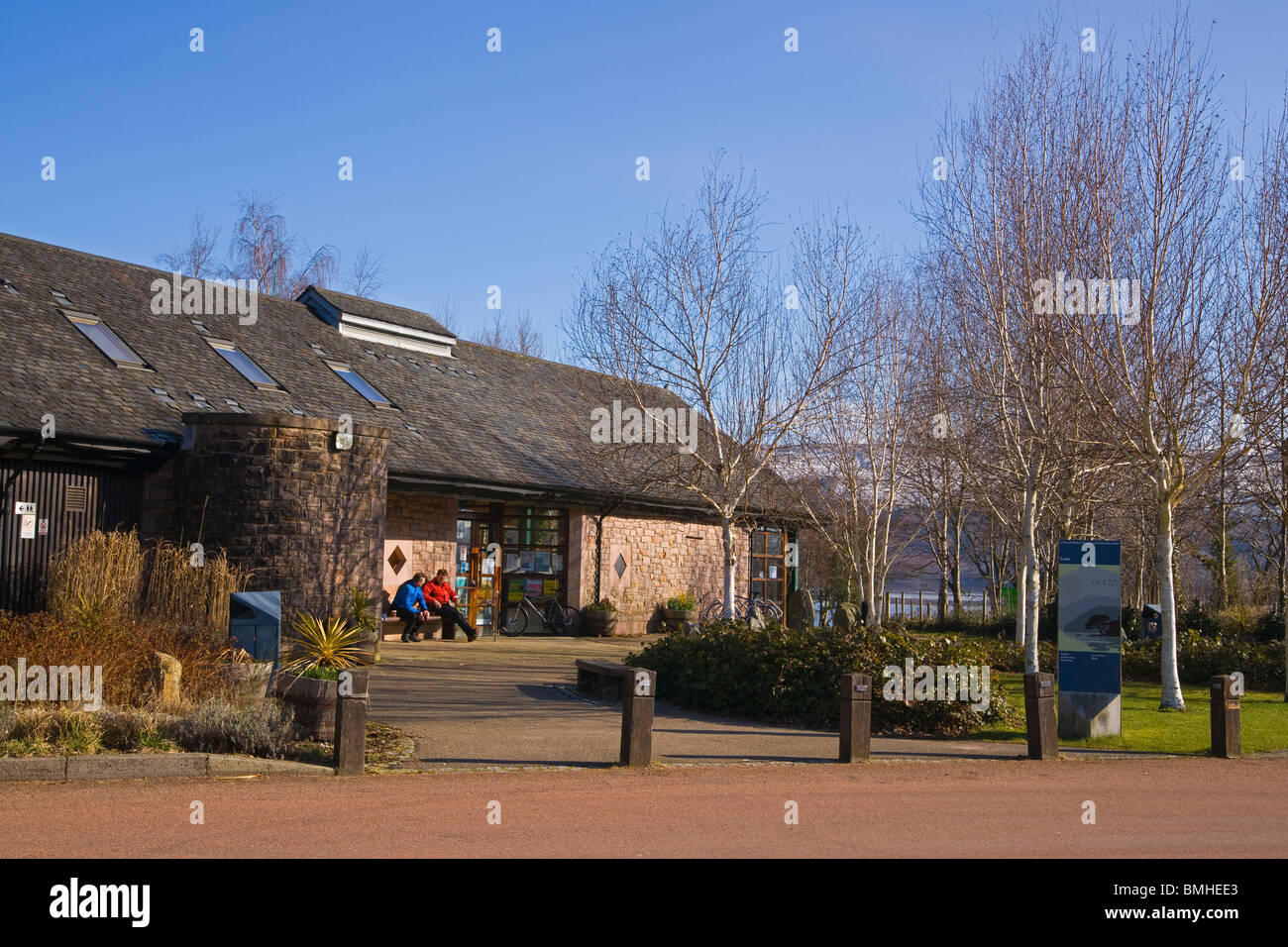 Loch Lomond e il Trossachs national park Visitor Center, Luss, Scozia. Foto Stock