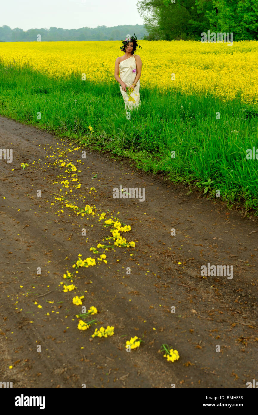 Le donne, natur, bellezza, all'aperto, stili di vita, spirituale, ricreazione, diurno,chic di qualità cinematografica, Foto Stock
