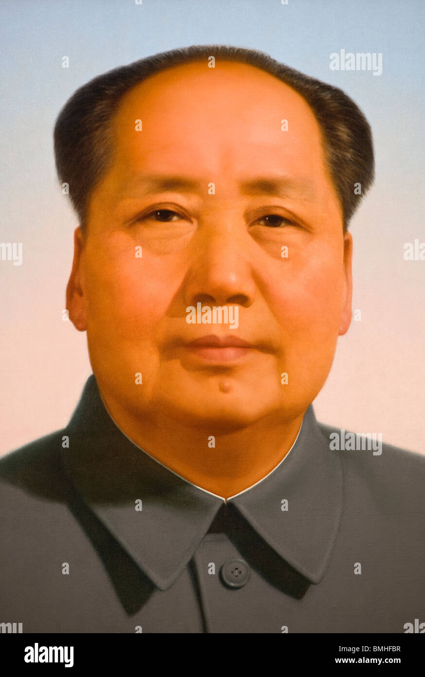 Il presidente Mao ritratto la Città Proibita di Pechino CINA Foto Stock