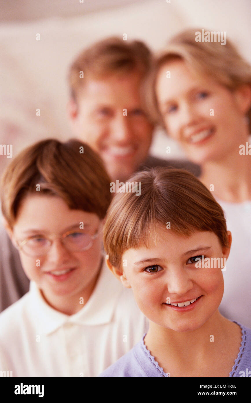 Famiglia di quattro persone Foto Stock