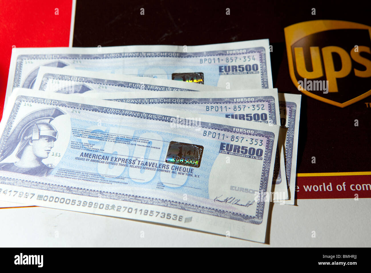 Fotografi in Finlandia è stato pagato con assegni falsi nel giugno 2010. Foto Stock