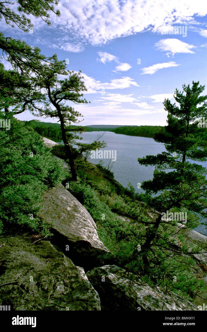 Lago Awasting, Shawangunk Mountains, nello Stato di New York park, Minnewaska parco dello stato Foto Stock