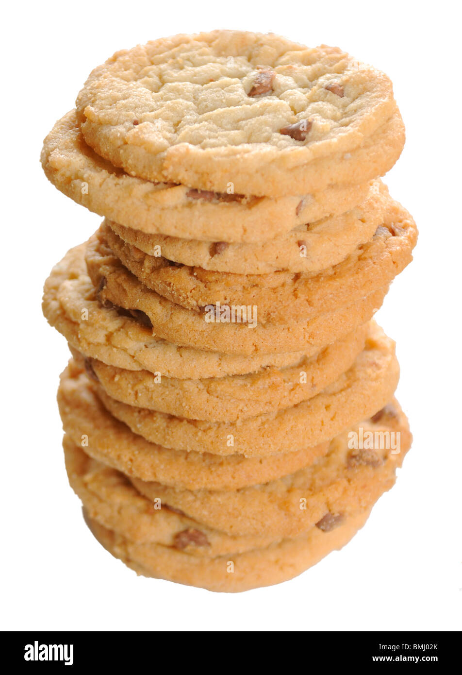 Un taglio su un mucchio di cookie Foto Stock