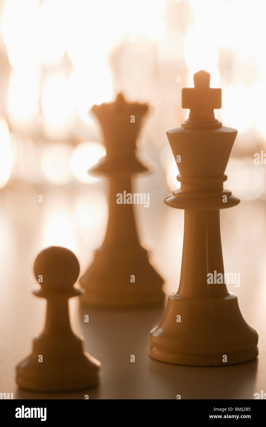 Pezzi degli scacchi Foto Stock