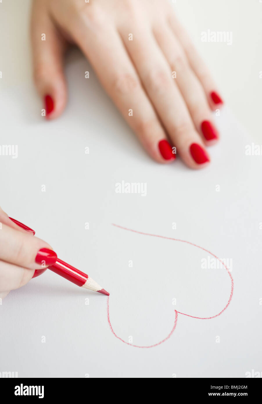 Disegno di un cuore Foto Stock