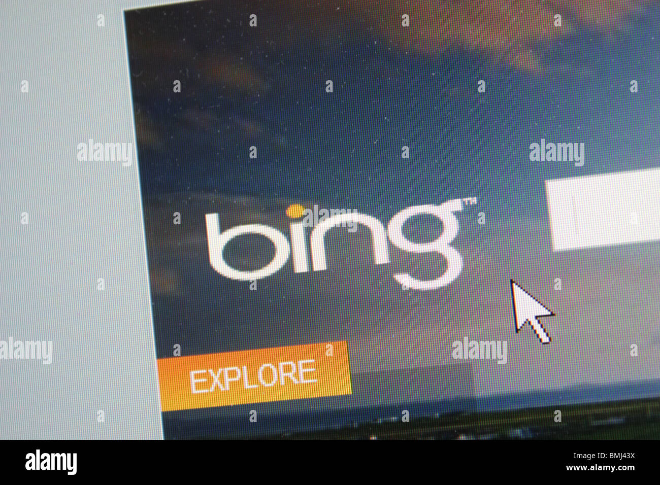 Bing search engine computer screen shot Foto Stock