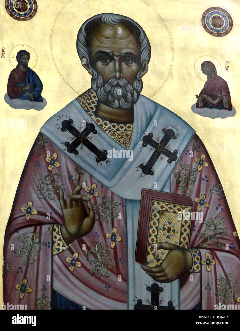 Arte Bizantina La Croazia. Icona di un santo. Chiesa Ortodossa. Dubrovnik. Foto Stock