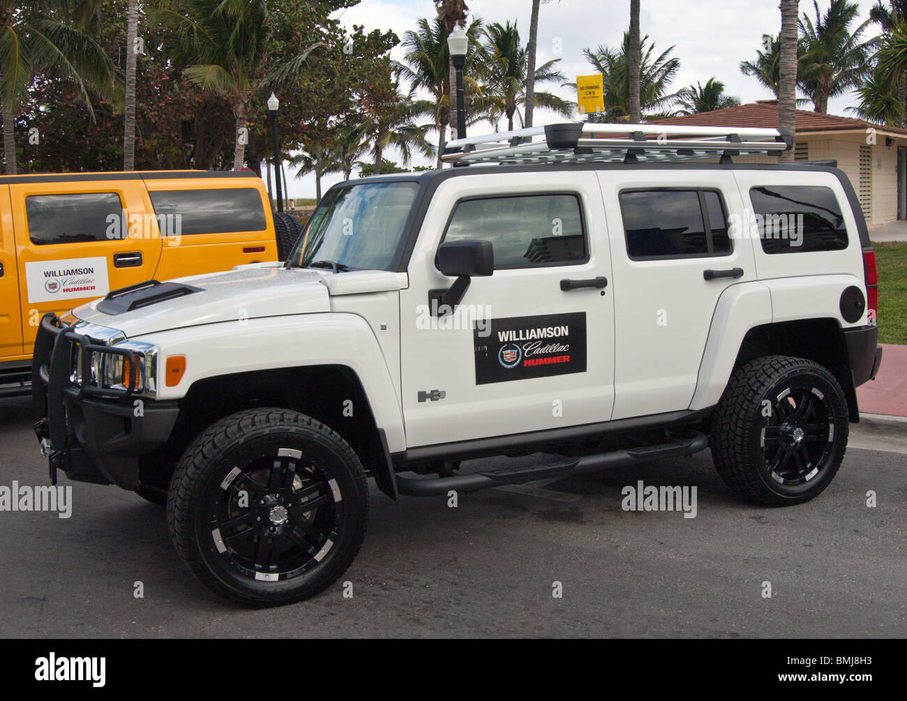 hummer bianco Foto Stock