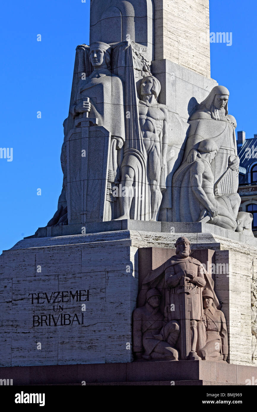 Il Monumento alla Libertà (1935), Riga, Lettonia Foto Stock