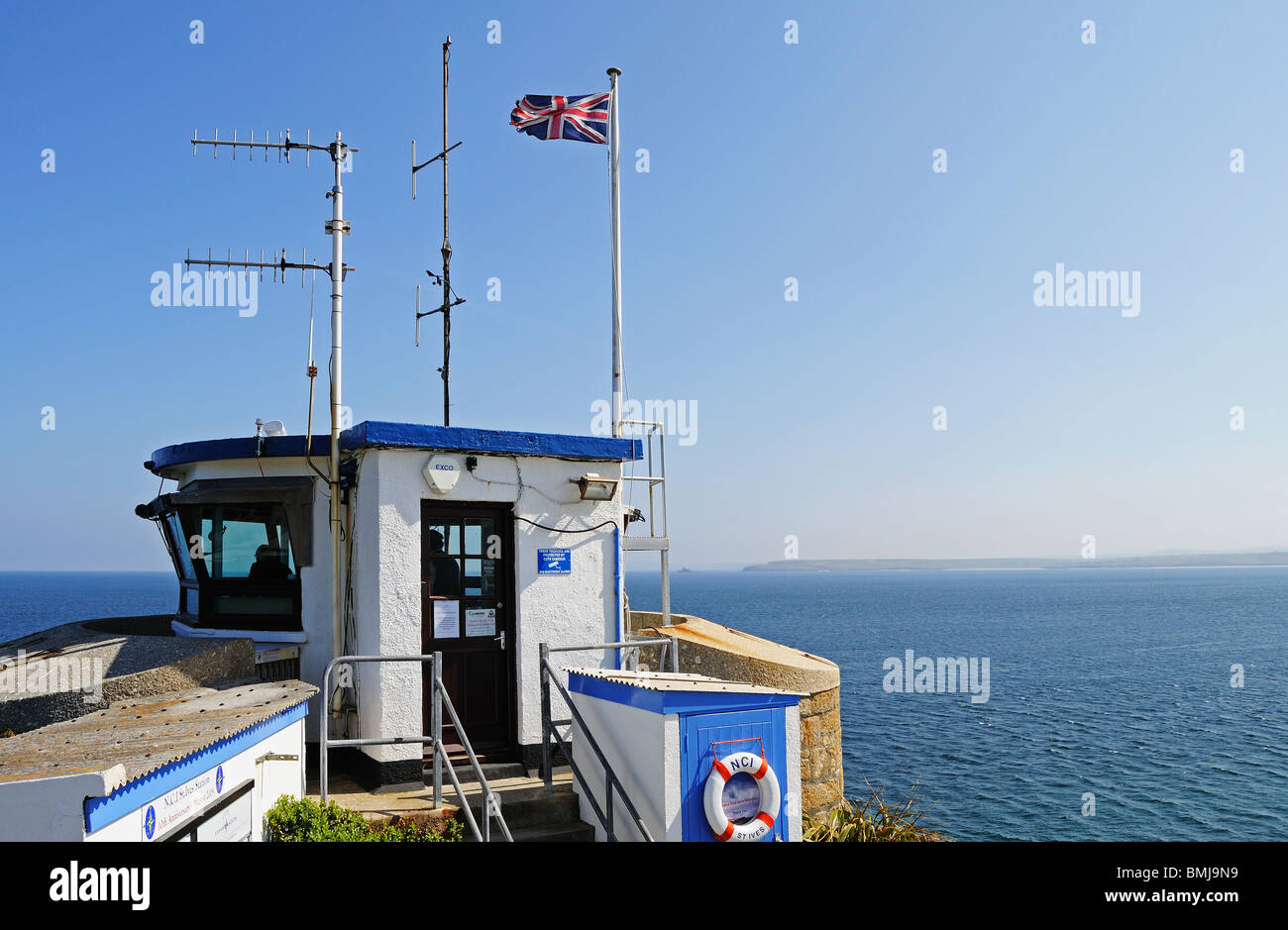 La guardia costiera nazionale istituto lookout post a st.Ives in Cornovaglia, Regno Unito Foto Stock
