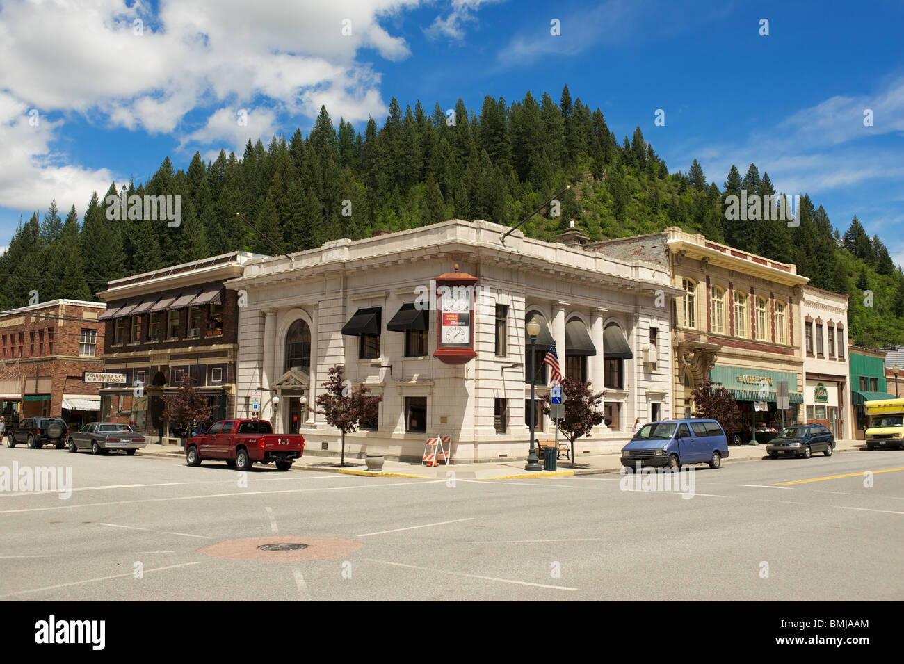 Historic Wallace Idaho Main Street. Stati Uniti d'America Foto Stock