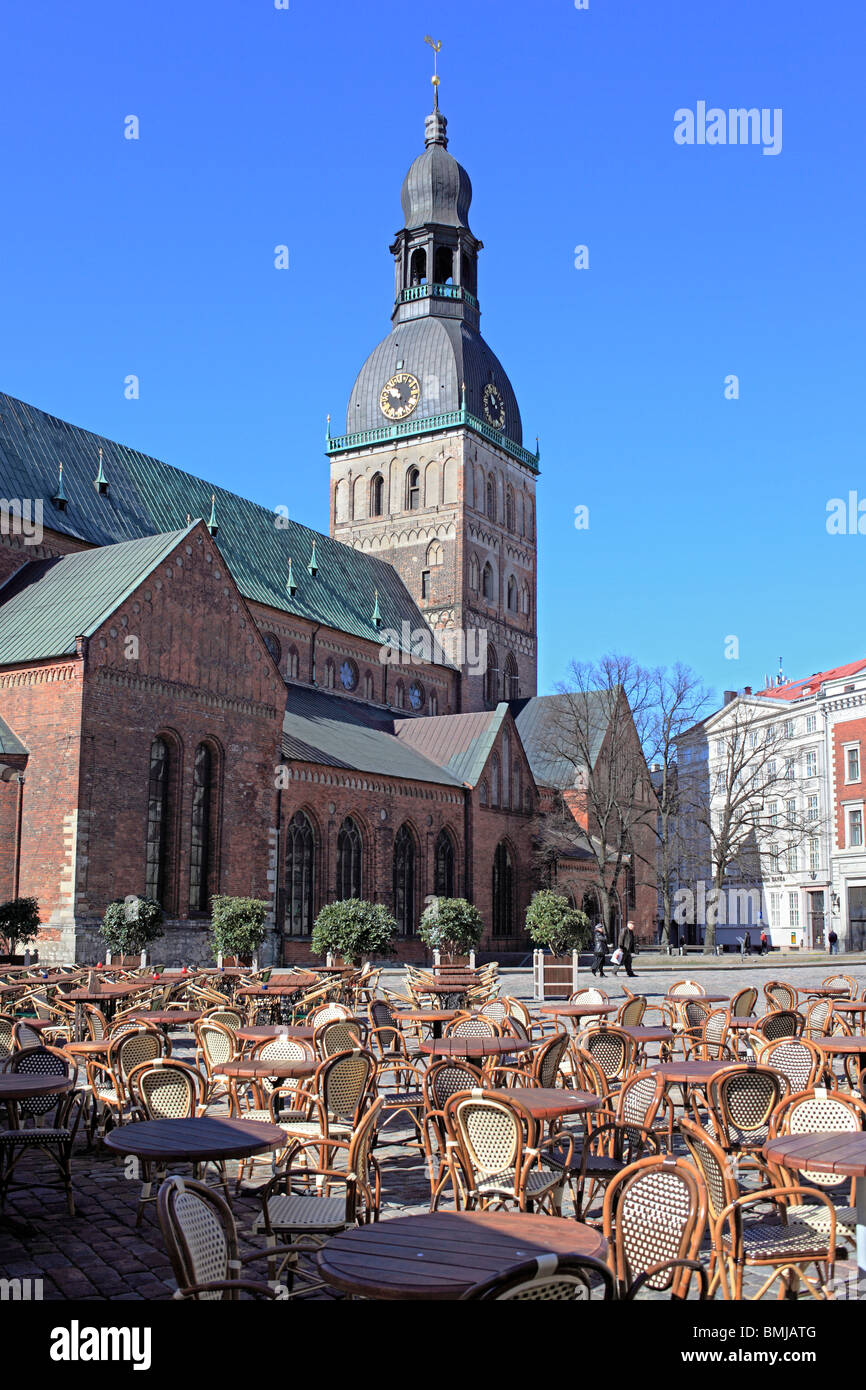 Torre della cattedrale di Riga, Riga, Lettonia Foto Stock