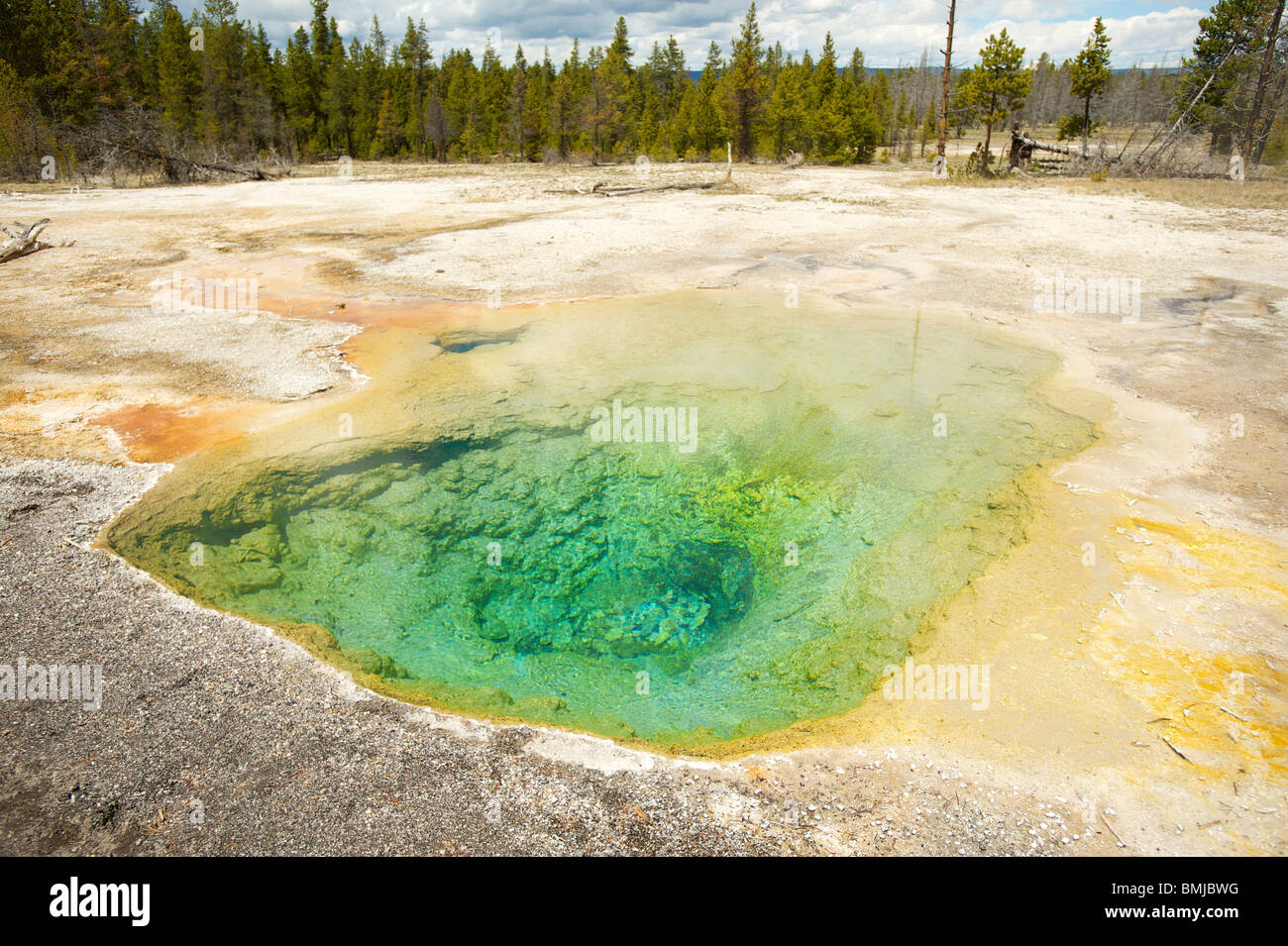 Energia geotermica di geyser nel Parco Nazionale di Yellowstone. Il Wyoming, STATI UNITI D'AMERICA Foto Stock