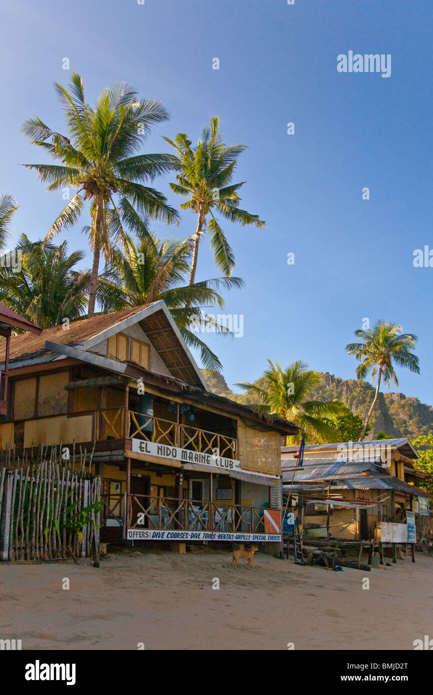 Di fronte alla spiaggia in business EL NIDO sull isola di Palawan - FILIPPINE Foto Stock