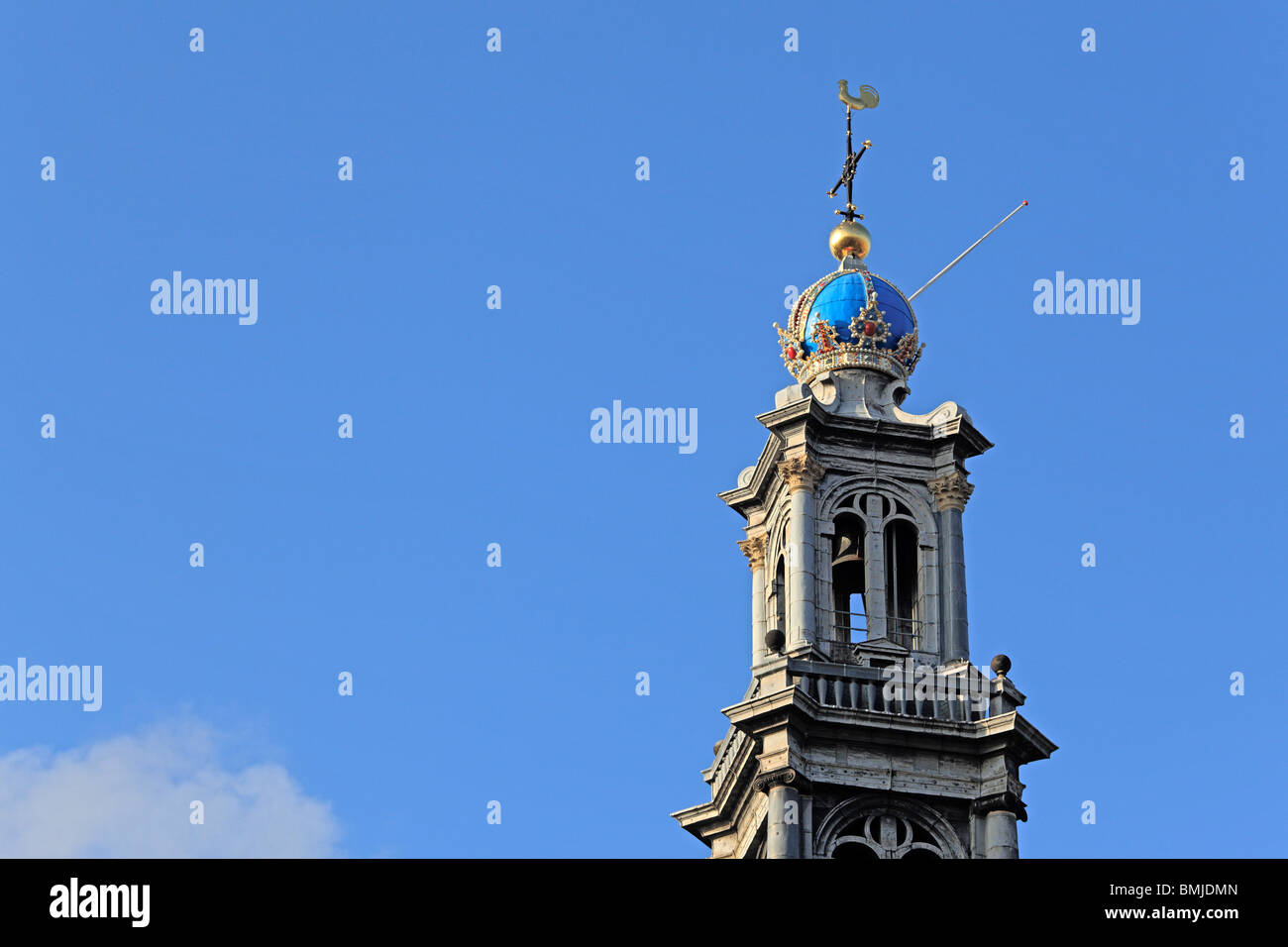 Westerkerk (la Chiesa Occidentale) da Hendrick de Keyser (1631), Amsterdam, Paesi Bassi Foto Stock