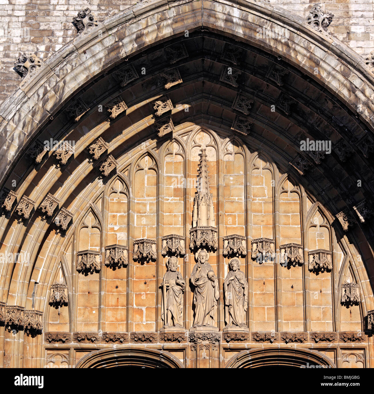 Portale della Cattedrale di San Bavone (Sint-Baafs Cattedrale), Gent, Belgio Foto Stock