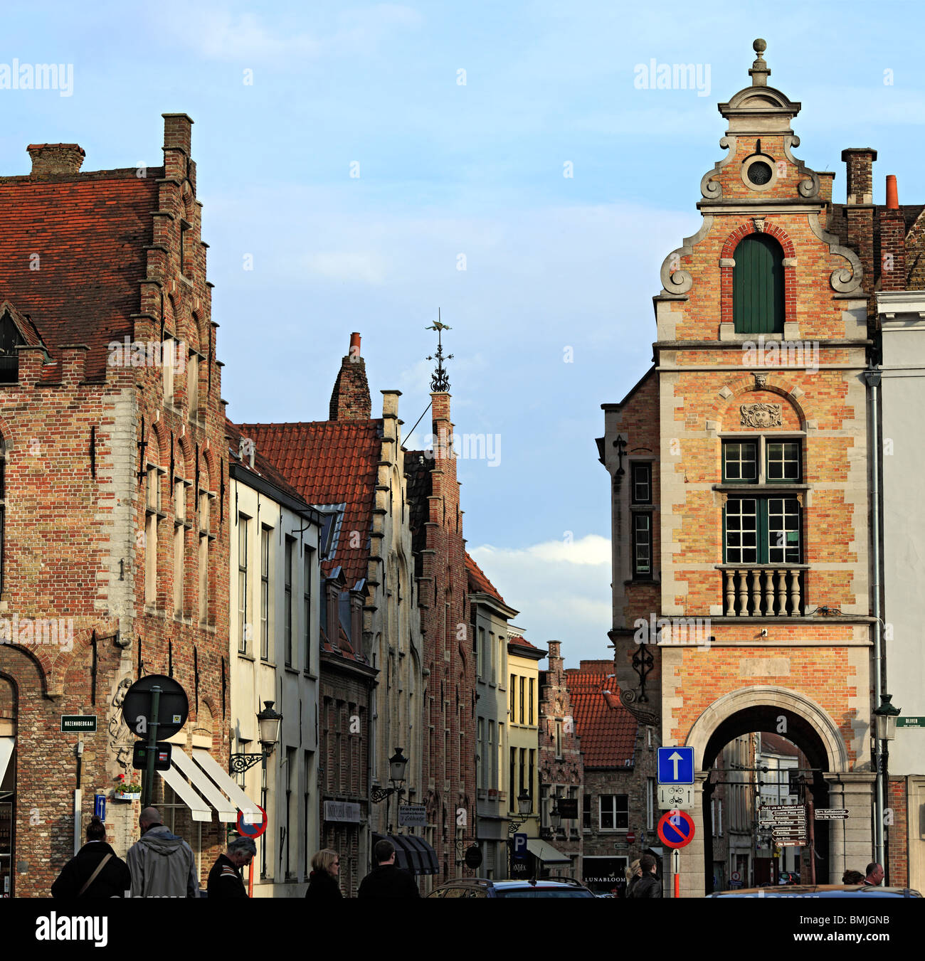 Vecchia casa, Bruges, Belgio Foto Stock